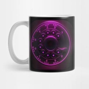 Neon Retro Rotary Dial Mug